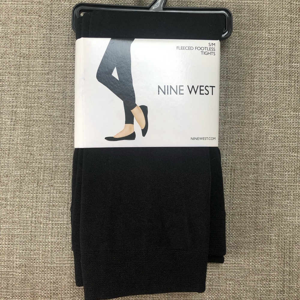 Nine West Fleece Lined Leggings Black S/M